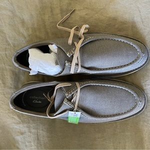 Clark Forge Run Slip On Oxford Shoes Men Olive Canvas